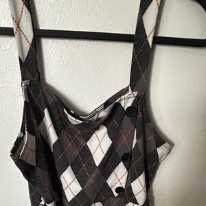 JCPenney Black and White Argyle Mini Dress